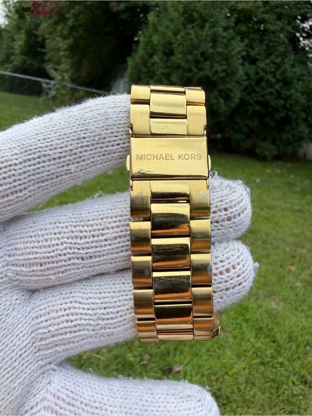 Michael Kors Layton MK8214 Gold-Tone Unisex Chronograph Roman Numeral Dial Watch